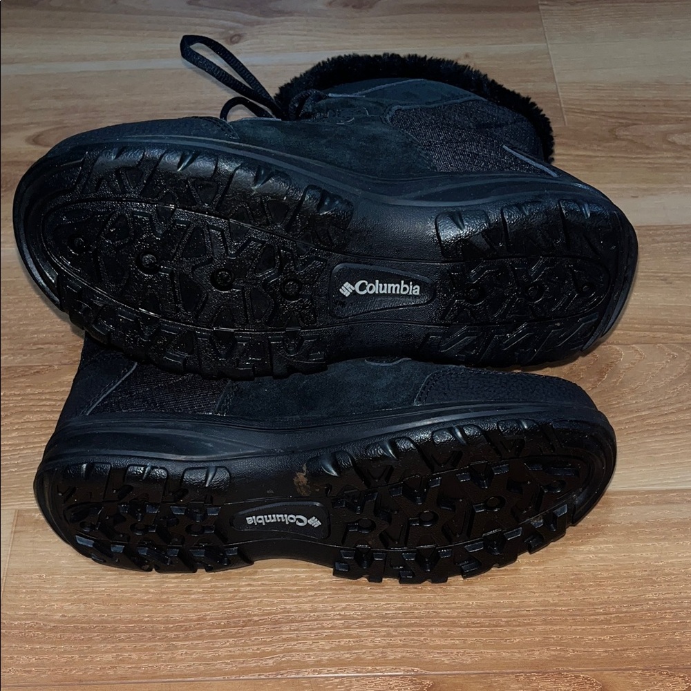 Women's Black Fur-Lined Winter Boots - Picture 6 of 6